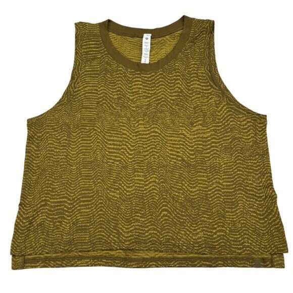 LULULEMON Train to Be Tank Top Size 6 Ripple Wave Deep Artifact / Auric Gold - Picture 4 of 7